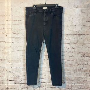 Madewell Roadtripper Black Skinny Jeans Ankle Length High Rise Womens Size 32